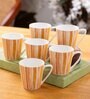 Clay Craft Fine Ceramic Rock Hilton Tea/Coffee Cup Set Of 6