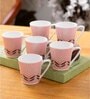 Clay Craft Fine Ceramic Rock Hilton Tea/Coffee Cup Set Of 6