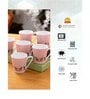Clay Craft Fine Ceramic Rock Hilton Tea/Coffee Cup Set Of 6