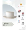 Clay Craft Fine Ceramic Rope Impression Cup & Saucer Set of 12 (6 Cups + 6 Saucer)