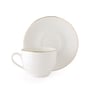 Clay Craft Fine Ceramic Rope Impression Cup & Saucer Set of 12 (6 Cups + 6 Saucer)