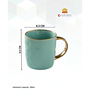Clay Craft Fine Ceramic Sapphire Em Green Milk Mug 1 Piece -330 ml