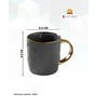Clay Craft Fine Ceramic Sapphire Em Grey Milk Mug 2 Piece -330 ml