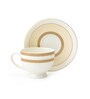 Clay Craft Fine Ceramic Snow Impression Cup & Saucer Set of 12 (6 Cups + 6 Saucer)