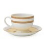 Clay Craft Fine Ceramic Snow Impression Cup & Saucer Set of 12 (6 Cups + 6 Saucer)