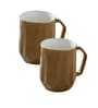 Clay Craft Fine Ceramic Soho Brown Milk Mug 2 Piece -390 ml