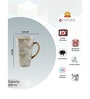 Clay Craft Fine Ceramic Tall Ebony Milk Mug 1 Piece -600 ml (E615)
