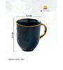 Clay Craft Fine Ceramic Topaz Em Blue Milk Mug 2 Piece -280 ml