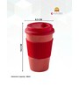 Clay Craft Fine Ceramic Travel Big Red Milk Mug 1 Piece -400 ml