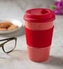 Clay Craft Fine Ceramic Travel Big Red Milk Mug 2 Piece -400 ml