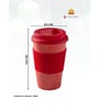 Clay Craft Fine Ceramic Travel Big Red Milk Mug 2 Piece -400 ml