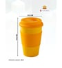Clay Craft Fine Ceramic Travel Big Yellow Milk Mug 2 Piece -400 ml