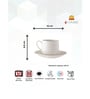 Clay Craft Fine Ceramic Twig Impression Cup & Saucer Set of 12 (6 Cups + 6 Saucer)