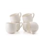 Clay Craft Fine Ceramic Twig Impression Tea/Coffee Cup Set Of 6