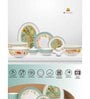 Clay Craft Fine Ceramic Urmi Fiesta Dinner Set (Set Of 34) (FI1801) Dinner Plates, Dining Set for Dinner