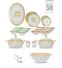 Clay Craft Fine Ceramic Urmi Royal Dinner Set (Set Of 38) (RV904) Dinner Plates, Dining Set for Dinner