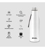 Clay Craft Vacbott Bingo SS Lid Single Walled Non Insulated Water Bottle, 1200 ml (Natural) Steel Water Bottles for School, Office, Home, Gym, Water Bottle for Men Leakproof, Rust free Steel Bottle