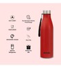 Clay Craft Vacbott Bingo SS Lid Single Walled Non Insulated Water Bottle, 1200 ml (Red) Steel Water Bottles for School, Office, Home, Gym, Water Bottle for Men Leakproof, Rust free Steel Bottle
