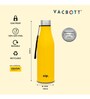 Clay Craft Vacbott Bingo SS Lid Single Walled Non Insulated Water Bottle, 1200 ml (Yellow) Steel Water Bottles for School, Office, Home, Gym, Water Bottle for Men Leakproof, Rust free Steel Bottle