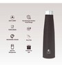 Clay Craft Vacbott Chariott SS Lid Single Walled Non Insulated Water Bottle, 900ml (Black) Steel Water Bottles for School, Office, Home, Gym, Water Bottle for Men Leakproof, Rust free Steel Bottle