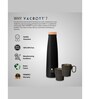 Clay Craft Vacbott Crest Combo Set Single Walled Non Insulated Water Bottle, 900ml, With Single Walled Victor Mug Set of 2 (Black) Steel Bottles for School, Office, Home, Gym, Leakproof, Rust free