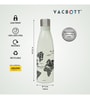 Clay Craft Vacbott Gerald SS Lid Single Walled Non Insulated Water Bottle, 1100 ml (Ivory) Steel Water Bottles for School, Office, Home, Gym, Water Bottle for Men Leakproof, Rust free Steel Bottle