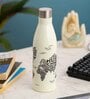 Clay Craft Vacbott Gerald SS Lid Single Walled Non Insulated Water Bottle, 1100 ml (Ivory) Steel Water Bottles for School, Office, Home, Gym, Water Bottle for Men Leakproof, Rust free Steel Bottle
