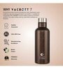 Clay Craft Vacbott Melissa SS Lid Single Walled Non Insulated Water Bottle, 1100 ml (Antq Gold) Steel Water Bottles for School, Office, Home, Gym, Water Bottle for Men Leakproof, Rust free Steel Bottle