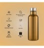 Clay Craft Vacbott Melissa SS Lid Single Walled Non Insulated Water Bottle, 1100 ml (Gold) Steel Water Bottles for School, Office, Home, Gym, Water Bottle for Men Leakproof, Rust free Steel Bottle