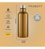 Clay Craft Vacbott Melissa SS Lid Single Walled Non Insulated Water Bottle, 1100 ml (Gold) Steel Water Bottles for School, Office, Home, Gym, Water Bottle for Men Leakproof, Rust free Steel Bottle