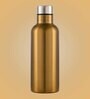 Clay Craft Vacbott Melissa SS Lid Single Walled Non Insulated Water Bottle, 1100 ml (Gold) Steel Water Bottles for School, Office, Home, Gym, Water Bottle for Men Leakproof, Rust free Steel Bottle