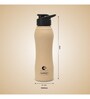 Clay Craft Vacbott Neo SS Lid Single Walled Non Insulated Water Bottle, 1000 ml (Beige) Steel Water Bottles for School, Office, Home, Gym, Water Bottle for Men Leakproof, Rust free Steel Bottle
