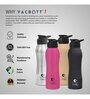 Clay Craft Vacbott Neo SS Lid Single Walled Non Insulated Water Bottle, 1000 ml (Beige) Steel Water Bottles for School, Office, Home, Gym, Water Bottle for Men Leakproof, Rust free Steel Bottle