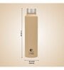Clay Craft Vacbott Tetra SS Lid Single Walled Non Insulated Water Bottle, 1000 ml (Beige) Steel Water Bottles for School, Office, Home, Gym, Water Bottle for Men Leakproof, Rust free Steel Bottle