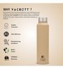 Clay Craft Vacbott Tetra SS Lid Single Walled Non Insulated Water Bottle, 1000 ml (Beige) Steel Water Bottles for School, Office, Home, Gym, Water Bottle for Men Leakproof, Rust free Steel Bottle