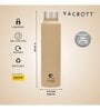 Clay Craft Vacbott Tetra SS Lid Single Walled Non Insulated Water Bottle, 1000 ml (Beige) Steel Water Bottles for School, Office, Home, Gym, Water Bottle for Men Leakproof, Rust free Steel Bottle