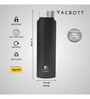 Clay Craft Vacbott Tetra SS Lid Single Walled Non Insulated Water Bottle, 500 ml (Black) Steel Water Bottles for School, Office, Home, Gym, Water Bottle for Men Leakproof, Rust free Steel Bottle