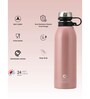 Clay Craft Vacbott Vaccum Bottle, Charlie Coral Insulated Double Walled 24 Hours Hot and Cold Water Bottle, 900 ml, Black -1 Piece Steel Water Bottles for School, Office, Home, Gym, Leakproof, Rust free Bottle