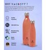 Clay Craft Vacbott Vaccum Bottle, Fiesta Ruby Double Walled Combo Set 24 Hr Hot and Cold Water Bottle Set of 2 (500ml, 1000ml) Steel Water Bottles for School, Office, Home, Gym, Leakproof, Rust Free