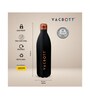 Clay Craft Vacbott Vaccum Bottle, Stark Velvet Double Walled 24 Hours Hot and Cold Water Bottle, 1000ml (Rose Gold) Steel Water Bottles for School, Office, Home, Gym, Leakproof, Rust Free Steel Bottle