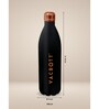 Clay Craft Vacbott Vaccum Bottle, Stark Velvet Double Walled 24 Hours Hot and Cold Water Bottle, 1000ml (Rose Gold) Steel Water Bottles for School, Office, Home, Gym, Leakproof, Rust Free Steel Bottle