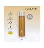 Clay Craft Vacbott Vaccum Bottle, Terra Double Walled 24 Hours Hot and Cold Water Bottle, 1000ml (Gold) Steel Water Bottles for School, Office, Home, Gym, Leakproof, Rust Free Steel Bottle