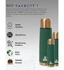 Clay Craft Vacbott Vaccum Bottle, Terra Royal Double Walled 24 Hours Hot and Cold Water Bottle, 500ml (Green) Steel Water Bottles for School, Office, Home, Gym, Leakproof, Rust Free Steel Bottle