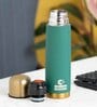 Clay Craft Vacbott Vaccum Bottle, Terra Royal Double Walled 24 Hours Hot and Cold Water Bottle, 500ml (Green) Steel Water Bottles for School, Office, Home, Gym, Leakproof, Rust Free Steel Bottle