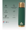 Clay Craft Vacbott Vaccum Bottle, Terra Royal Double Walled 24 Hours Hot and Cold Water Bottle, 500ml (Green) Steel Water Bottles for School, Office, Home, Gym, Leakproof, Rust Free Steel Bottle