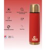 Clay Craft Vacbott Vaccum Bottle, Terra Royal Double Walled 24 Hours Hot and Cold Water Bottle, 500ml (Red) Steel Water Bottles for School, Office, Home, Gym, Leakproof, Rust Free Steel Bottle