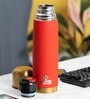 Clay Craft Vacbott Vaccum Bottle, Terra Royal Double Walled 24 Hours Hot and Cold Water Bottle, 750ml (Red) Steel Water Bottles for School, Office, Home, Gym, Leakproof, Rust Free Steel Bottle