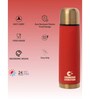 Clay Craft Vacbott Vaccum Bottle, Terra Royal Double Walled 24 Hours Hot and Cold Water Bottle, 750ml (Red) Steel Water Bottles for School, Office, Home, Gym, Leakproof, Rust Free Steel Bottle
