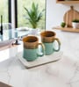 Clay Mist Coffee Mug Set of 2 (320 ML Each) Microwave Safe Coffee Mugs