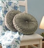 Clay Velvet Round Shaped Cushion
